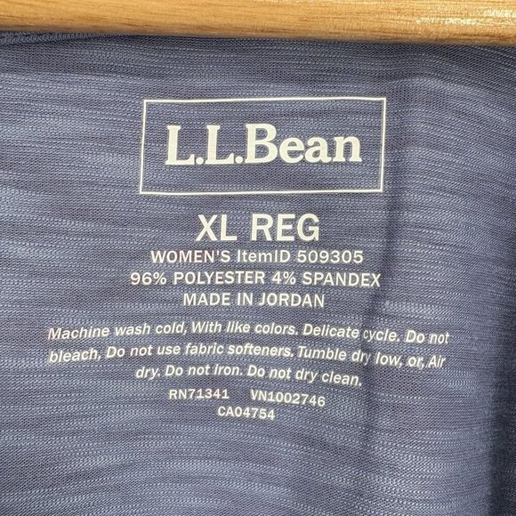 NWT L.L.Bean Women's Streamside T-Shirt XL Blue Moisture Wicking Outdoor Fishing - Picture 4 of 8